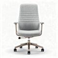 Chaise de bureau en tissu gris avec accoudoirs et roulettes 50 x 60 x 100cm