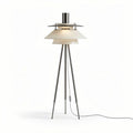 Lampe sur trépied en métal et verre avec design perforé 30 x 30 x 150cm